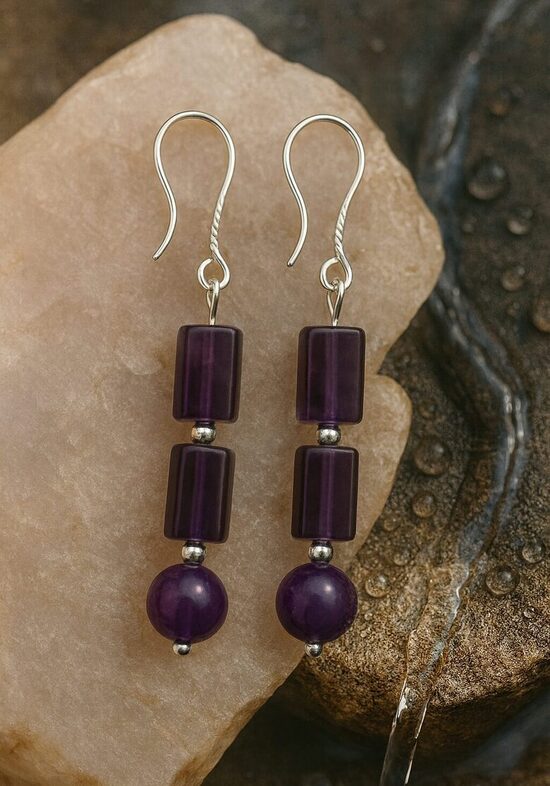 Dabīgo akmeņu auskari "Pūces Maģija"